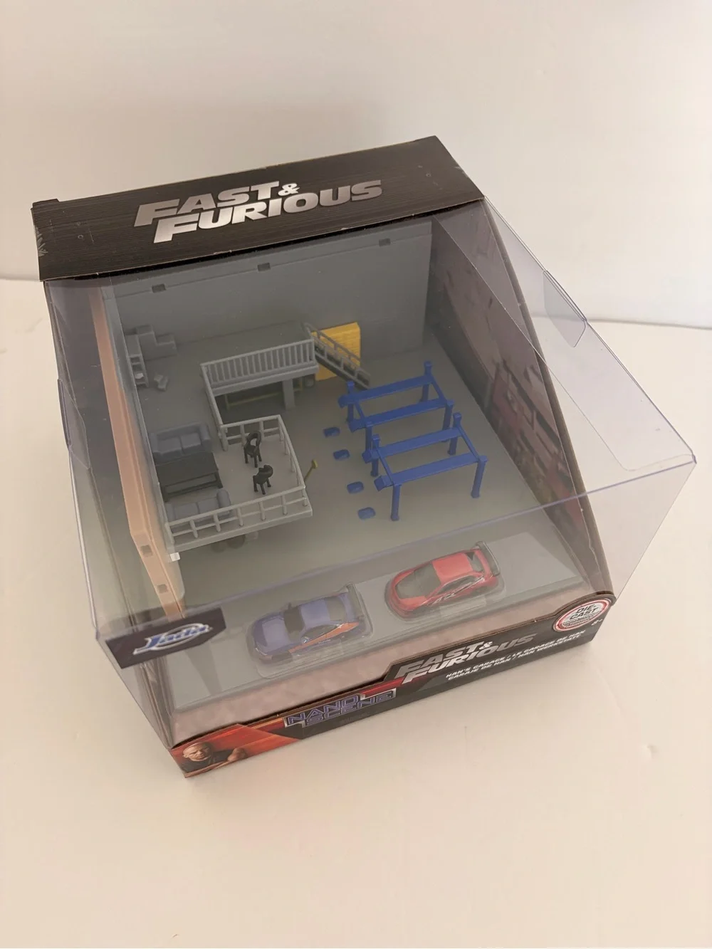Fast & Furious Nano Scene - Han's Garage Playset (Gray/Red)